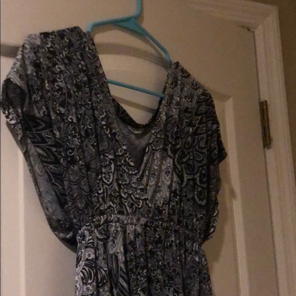Black and white paisley teacher dress